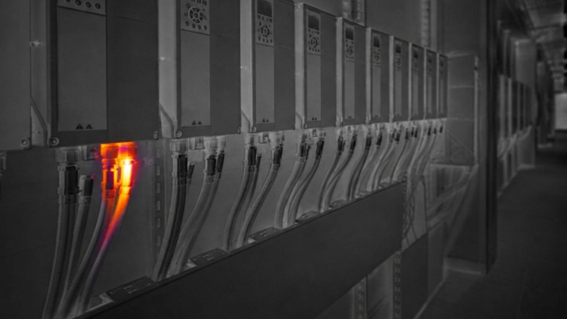 Thermal monitoring of servo drives and VFD cabinets showing early heat buildup before fault codes.