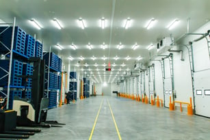 Cold storage facility used to illustrate vibration condition monitoring for refrigeration compressors, fans, and cooling system pumps.