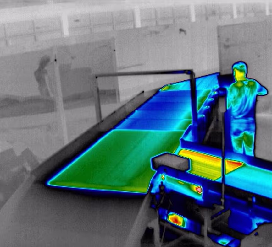 conveyor belt thermal image