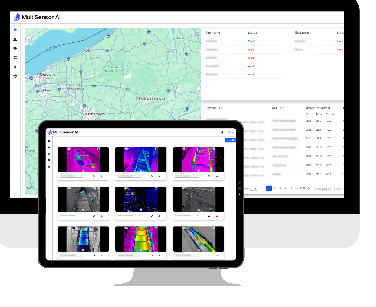 MSAI Connect on tablet and monitor
