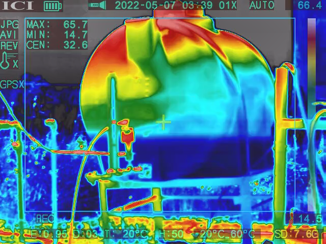gas emission from barrell thermal